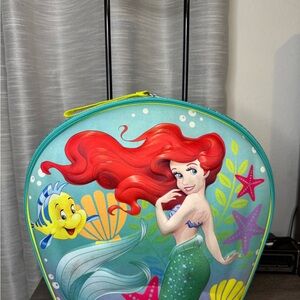 Rare Disney Store The Little Mermaid Ariel 3D Glitter Child Size Luggage